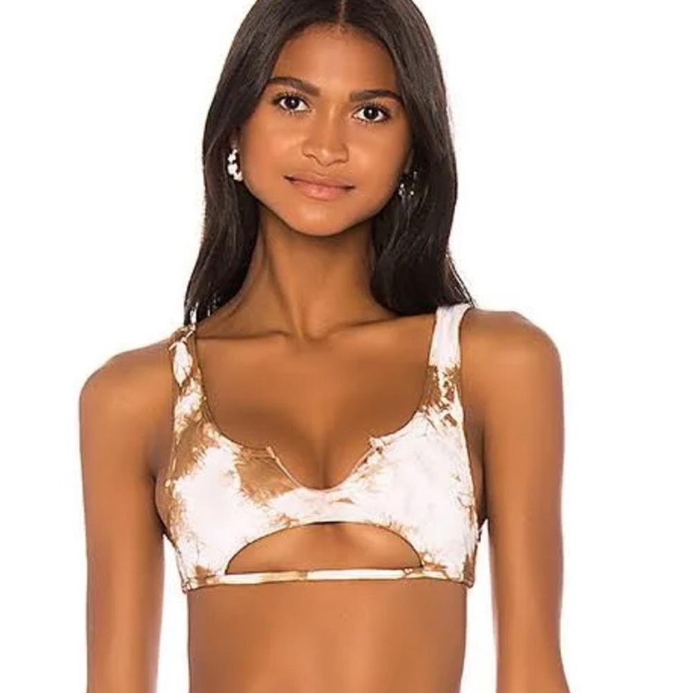 NWT Frankie’s Bikinis Brownie Tie Dye Briar Top